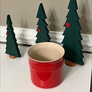Le Creuset Festive Red Stoneware Crock